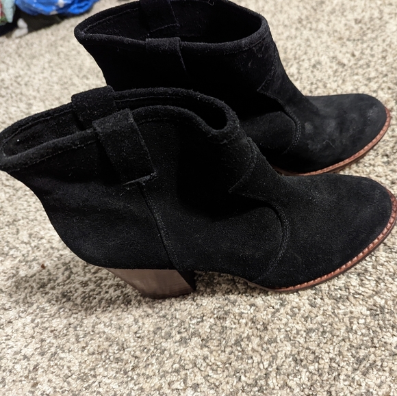 Splendid Eloise black suede bootie boots 6.5 - Picture 3 of 6